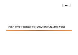 プロバイダ責任制限法の検証に関して考えられる個別の論点