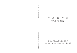 年次報告書（22年度）