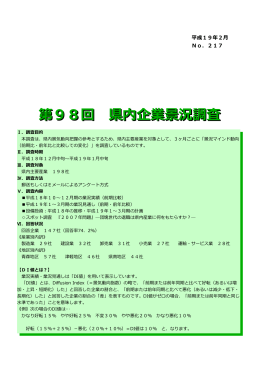 第98回 県内企業景況調査 平成18年10～12月期 （PDF：839 KB）