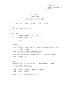 原子力委員会 新計画策定会議 技術検討小委員会（第2回）議事録
