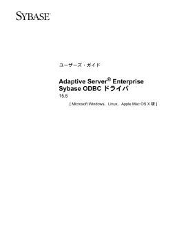 Adaptive Server Enterprise Sybase ODBC ドライバ