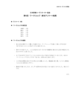 2009.1.21 アンケート結果はこちらをクリック（PDF）