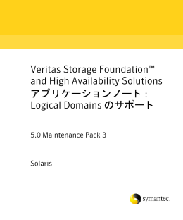 Veritas Storage Foundation and High Availability
