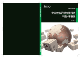 中国の知的財産権侵害 判例・事例集