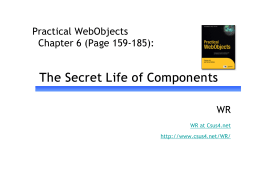 読書会:The Secret Life of Components from Practical WebObjects