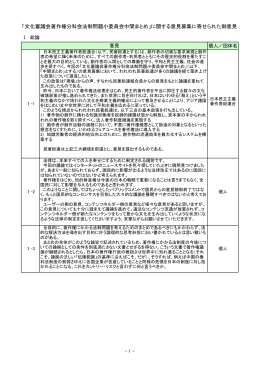 法制問題小委員会中間まとめに関する意見募集の結果について
