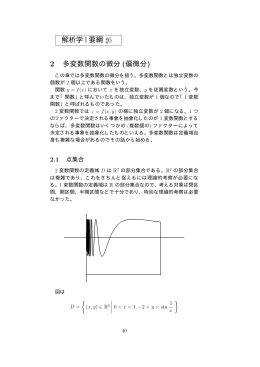 解析学 I 要綱 6 2 多変数関数の微分 (偏微分)