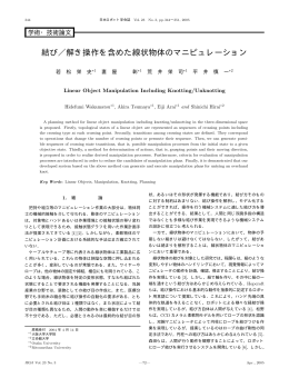 結び／解き操作を含めた線状物体のマニピュレーション