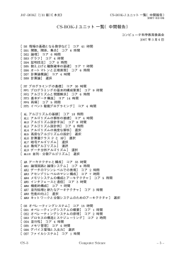 CS-BOK-J ユニット一覧（中間報告）