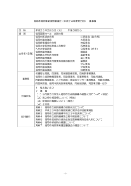 -1- 福岡市病院事業運営審議会（平成24年度第2回） 議事録 日 時 平成