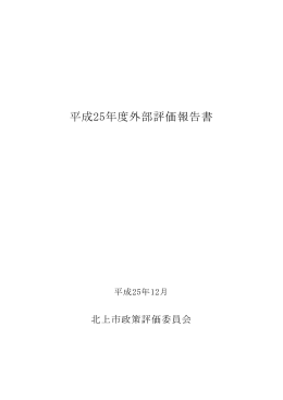 平成25年度外部評価報告書