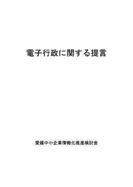 電子行政に関する提言