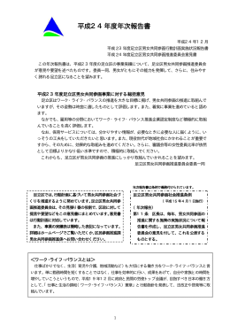 平成24年度年次報告書