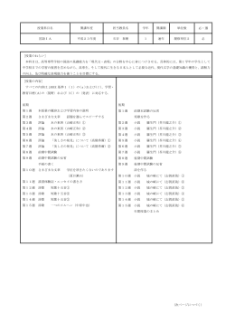 授業科目名 開講年度 担当教員名 学年 開講期 単位数 必・選 国語ⅠA