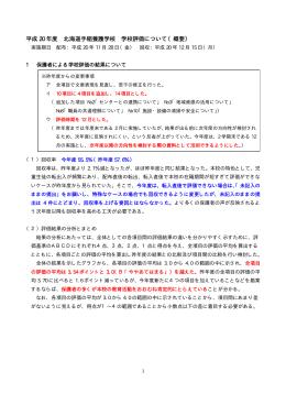 平成 20 年度 北海道手稲養護学校 学校評価について（概要）