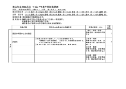 都立杉並総合高校 平成27年度年間授業計画