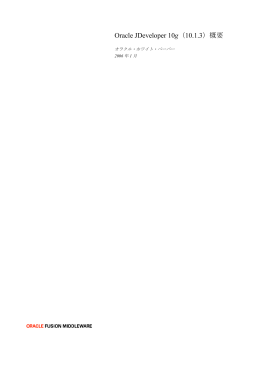 Oracle JDeveloper 10g（10.1.3）概要