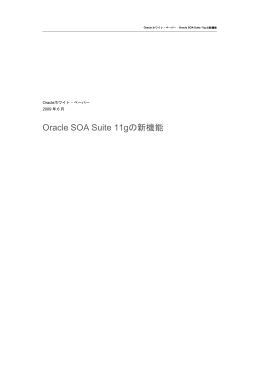 Oracle SOA Suite 11gの新機能