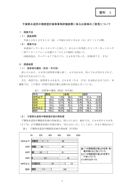 資料1 千葉県水道局中期経営計画事業等評価結果に係るお客様のご