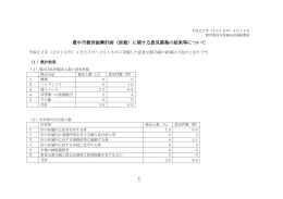 豊中市教育振興計画（原案）に関する意見募集の結果等について