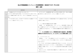 松山市英語版観光パンフレット作成業務委託の質問に対する回答（PDF