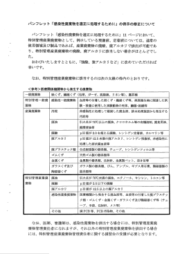 パンフレット 「感染性廃棄物を適正に処理するために」 の