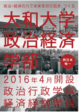大和大学政治経済学部 案内パンフレット