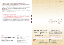 契約締結前交付書面 商品パンフレット