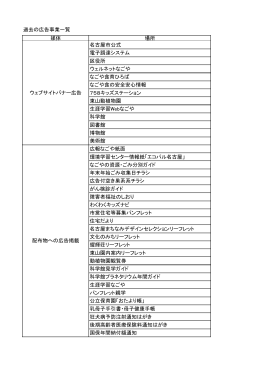 平成24年3月1日以降の広告事業一覧 (PDF形式, 75.30KB)