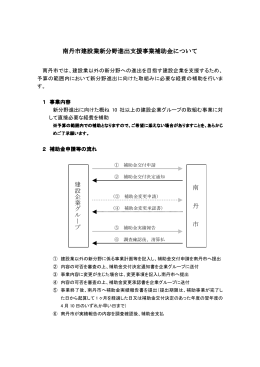 南丹市建設業新分野進出支援事業補助金について＜概要＞（PDF形式