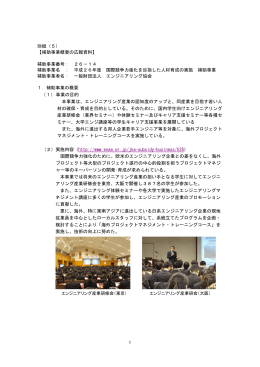 国際競争力強化を目指した人材育成の実施 補助事業