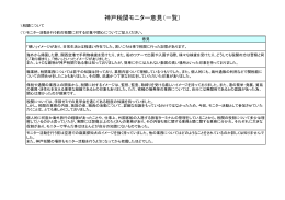 神戸税関モニター意見（一覧）