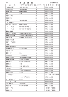 清和県民の森備品一覧表（PDF：76KB）