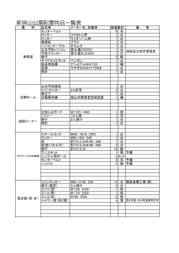 配置物品等一覧（PDF:328KB
