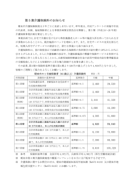 第5期介護保険料のお知らせ