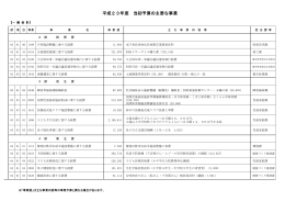 平成23年度 当初予算の主要な事業