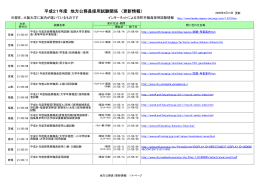 平成21年度 地方公務員採用試験関係 （更新情報）