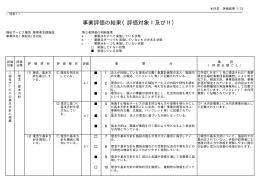 事業評価の結果（評価対象Ⅰ及びⅡ）