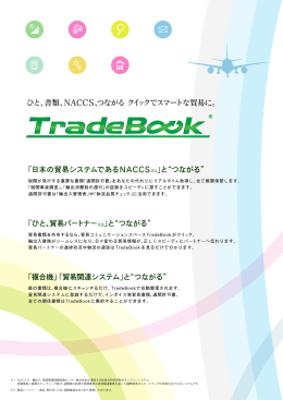 ひと、書類、NACCS、つながる クイックでスマートな貿易に。 「日本の