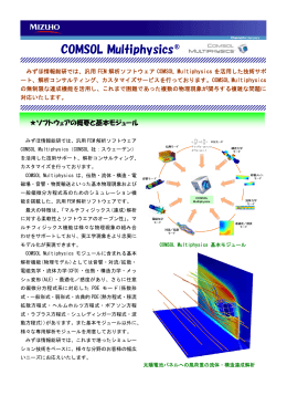 COMSOL Multiphysicsパンフレット（PDF/376KB）