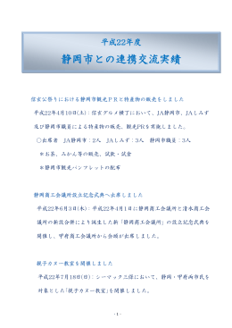 平成22年度に行われた静岡市との連携交流事業（PDF：208KB）