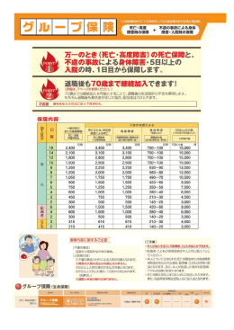 全国消防グループ保険（生命保険） パンフレット