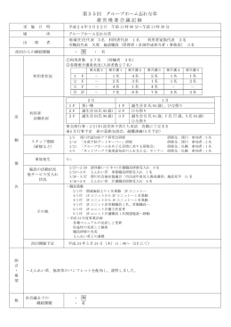 第35回 グループホーム忘れな草 運営推進会議記録