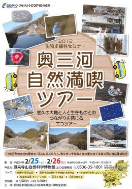 1700万年の大地の歴史と､渓谷に遊ぶ烏たち､春を待つ千枚田と梅の里を