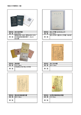 戦後の沖縄関係 文書 資料名 身分証明書 資料名 成人手帳（心の