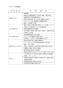 職種の制限について