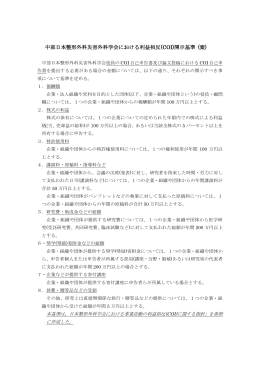 （COI）開示基準及び自己申告書が定められました。