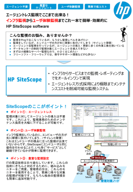 HP SiteScope 解説パンフレットはこちら