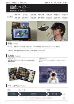 Hakodate Avatar 成果物 Products スケジュール Schedule