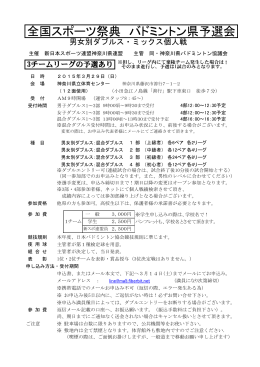 全国スポーツ祭典 バドミントン県予選会